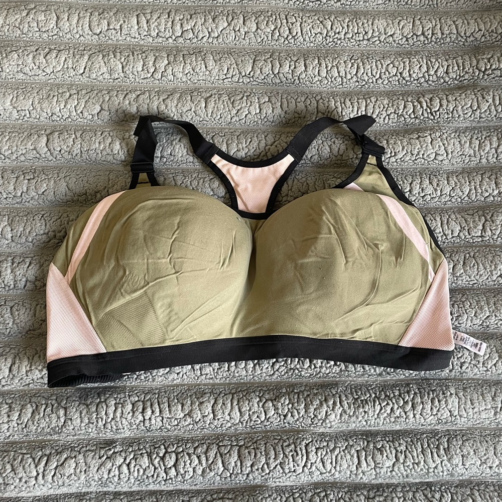 Victoria's Secret Olive and Dusty Pink Athletic Sports Bra